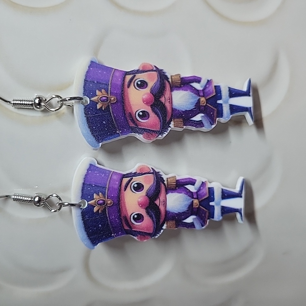 Purple Nutcracker Earrings